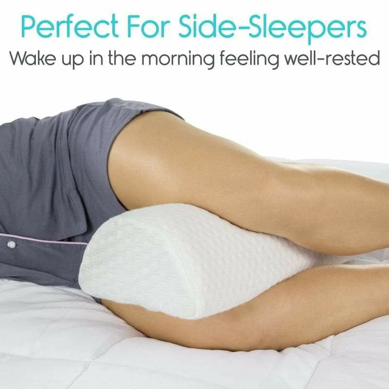 Vive Health Xtra-Comfort Half Moon Bolster Pillow - White