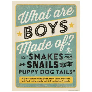 What Are Boys Made Of Vinyl Sticker
