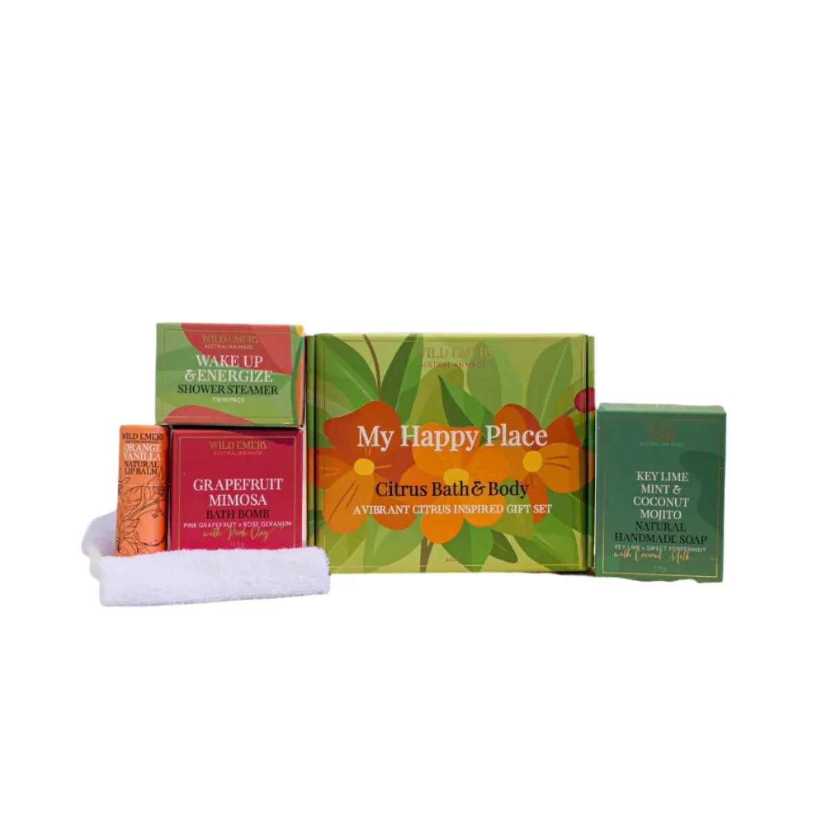 Wild Emery My Happy Place - Citrus Bath & Body Gift Set
