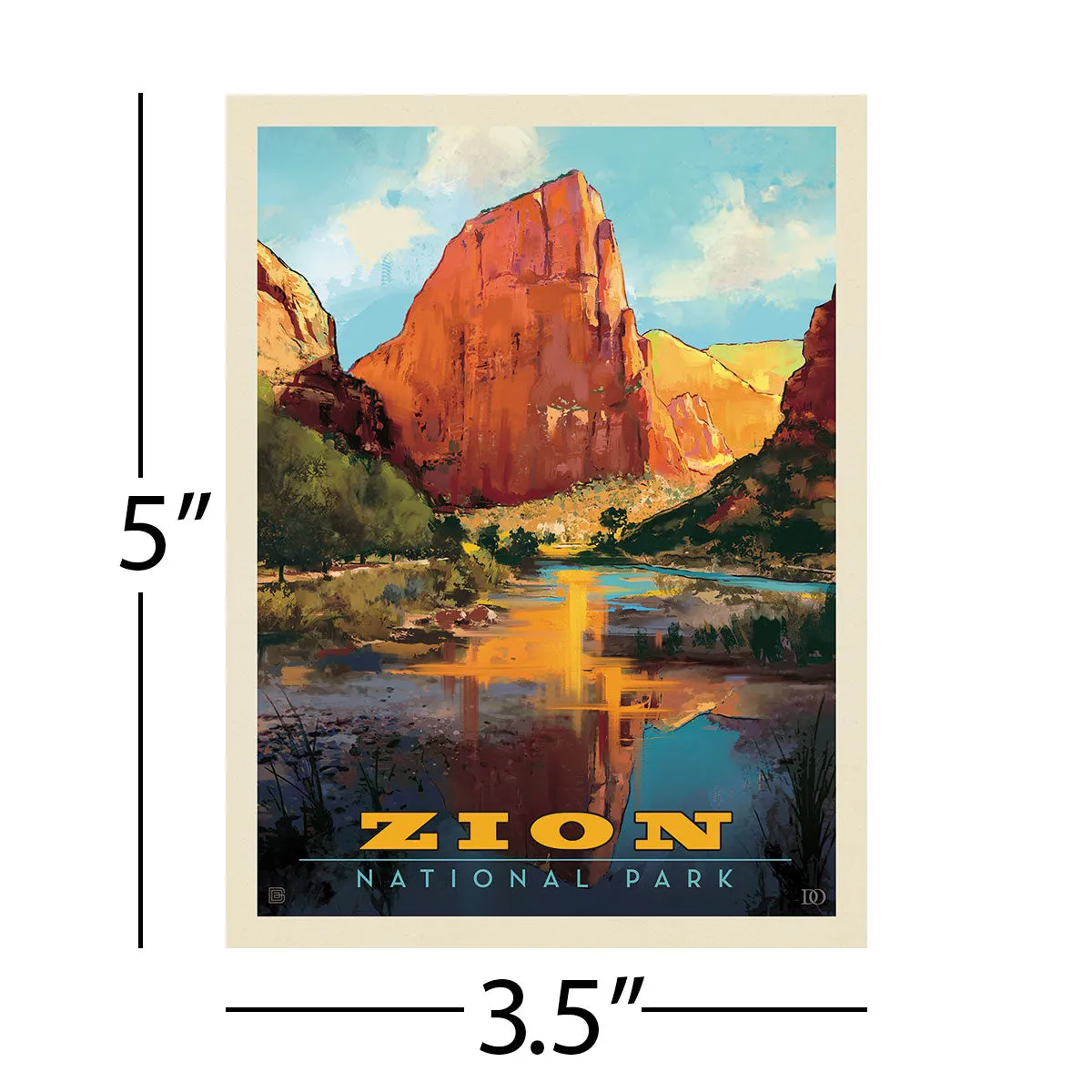 Zion National Park Utah Vinyl Sticker
